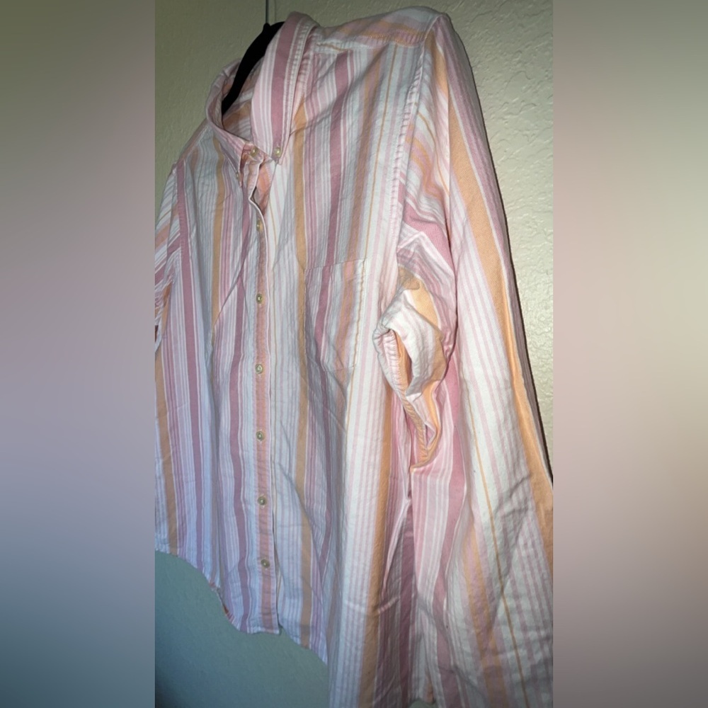 NWOT L.L. Bean Women’s Pastel Long Sleeve Button Down Top. SIZE XL REGULAR - Picture 4 of 7